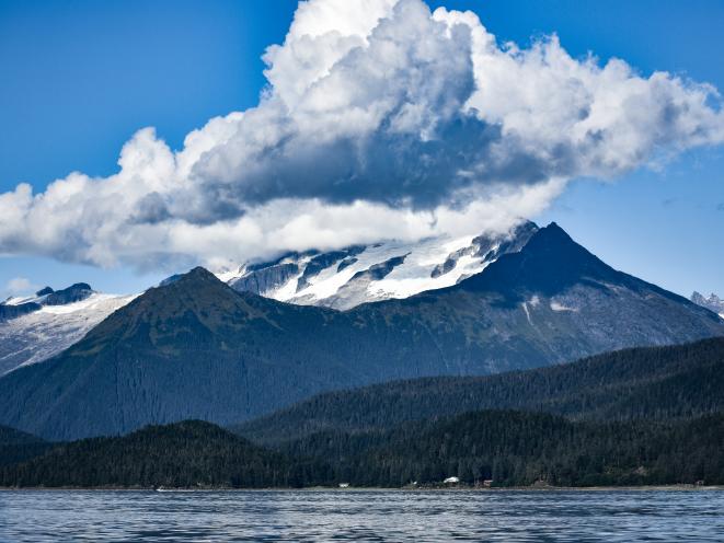 clouds over the mountains