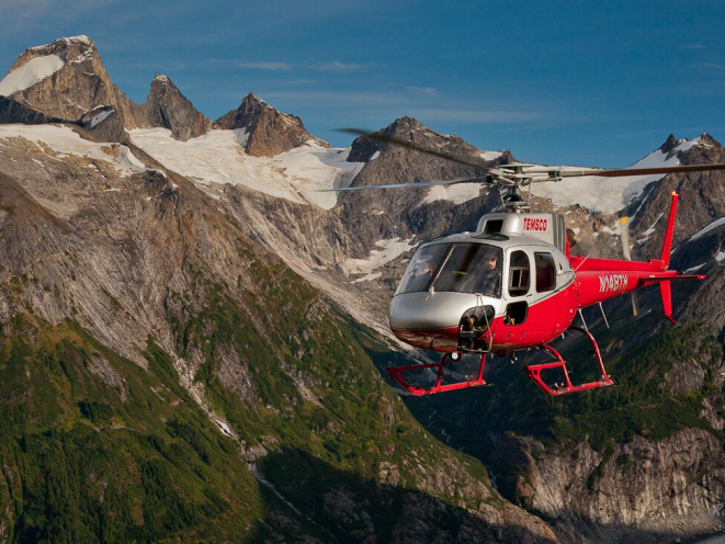 Helicopter Over Valley