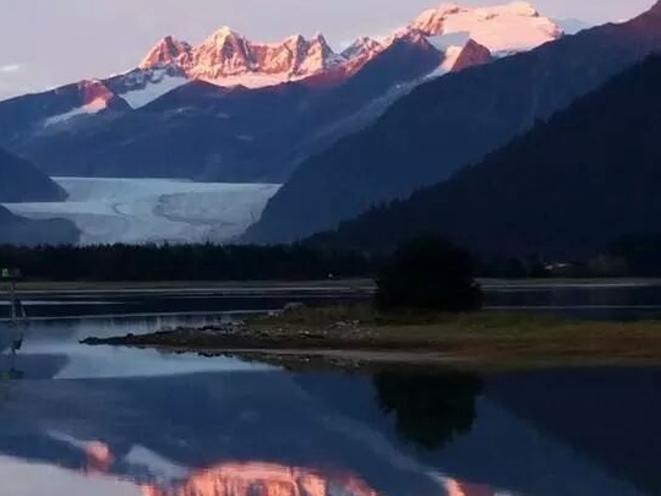 Mendenhall Glacier at Sunset