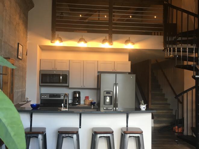 Kitchen and upstairs in 303