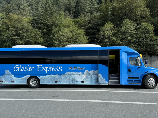 M&M Blue Bus
