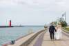 couple strolling in HarborPark