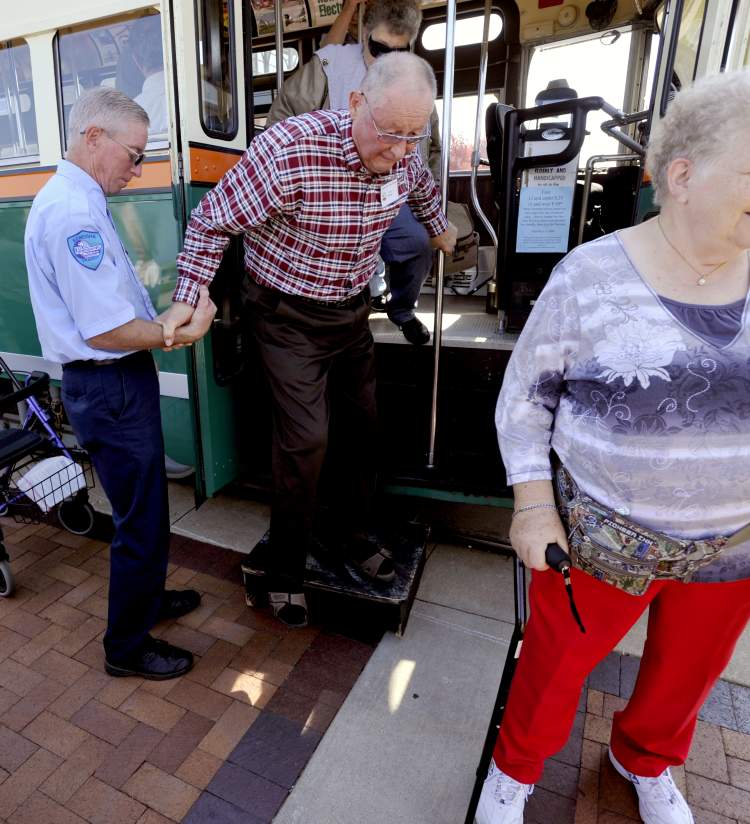 Senior Group exiting the Streetcar