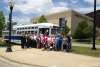 group posing outside Electric Streetcar