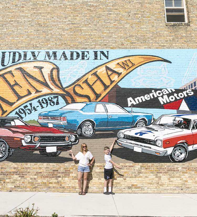 Proudly Made in Kenosha mural in Downtown Kenosha
