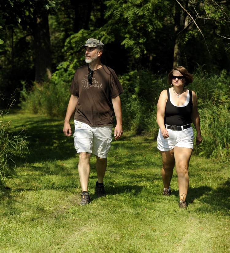 Couple Hiking at Pringle Nature Center