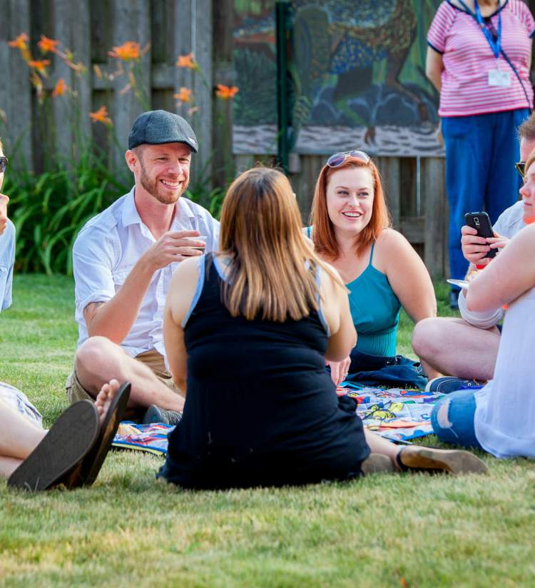 Museum Crawl - Group on Lawn
