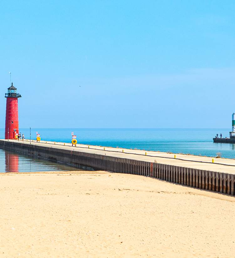North Pier Lighthouse in Kenosha