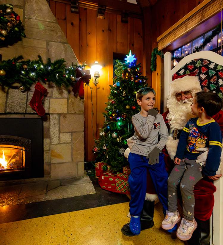 Santa at Magic At Muni 2024 Opening Night