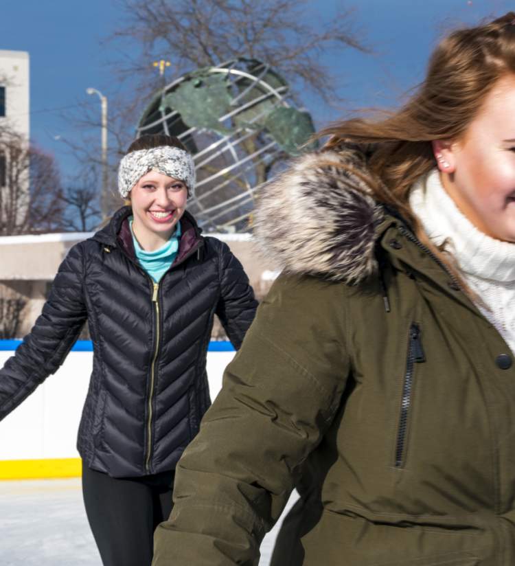 Ice Skating at Veterans Memorial Park in Kenosha