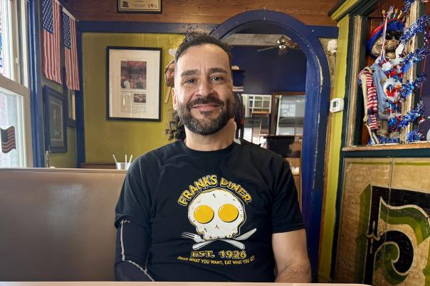 Pablo Escribano, he and his wife are new owners of Franks Diner