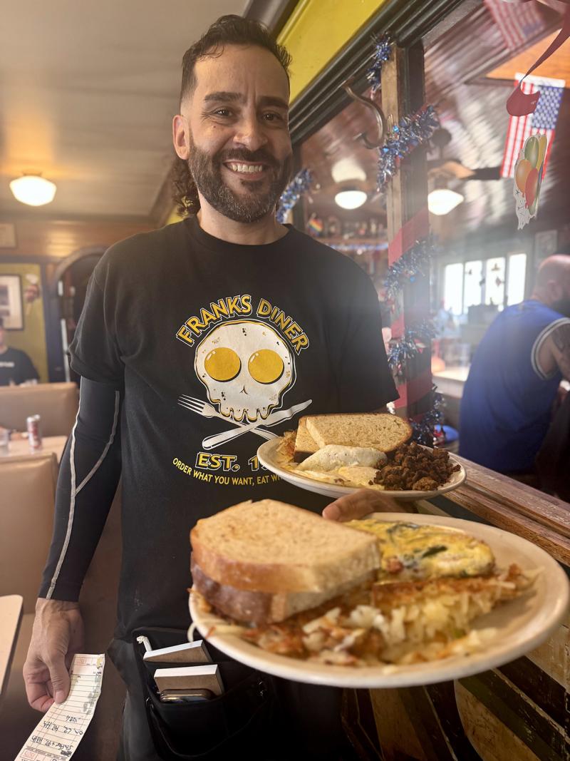 Pablo Escribano, he and his wife are new owners of Franks Diner