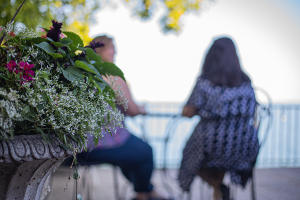 HobNob patio overlooking Lake Michigan