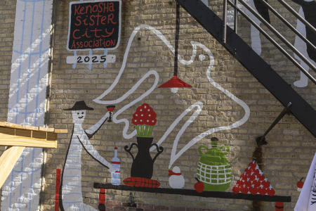 Kenosha to Cosenza Sister Cities Mural at Italian American Club