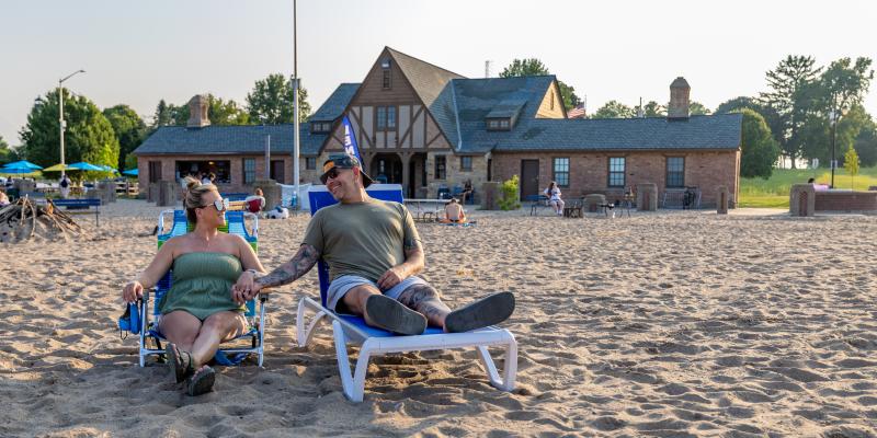 Small Beach Towns near Dubuque, Kenosha harbor town, Lake Michigan beach town
