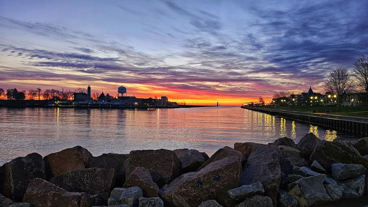 Kenosha Harbor at Sunrise