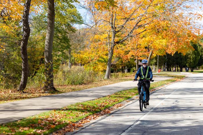 Petrifying Springs Park - biking in fall