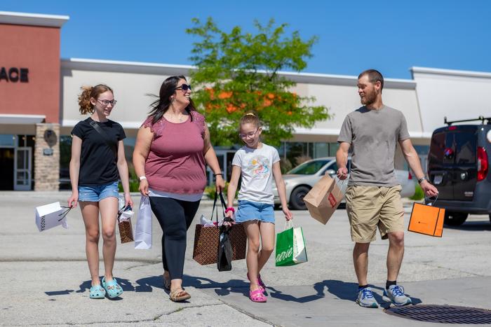 shopping at Pleasant Prairie Premium Outlets