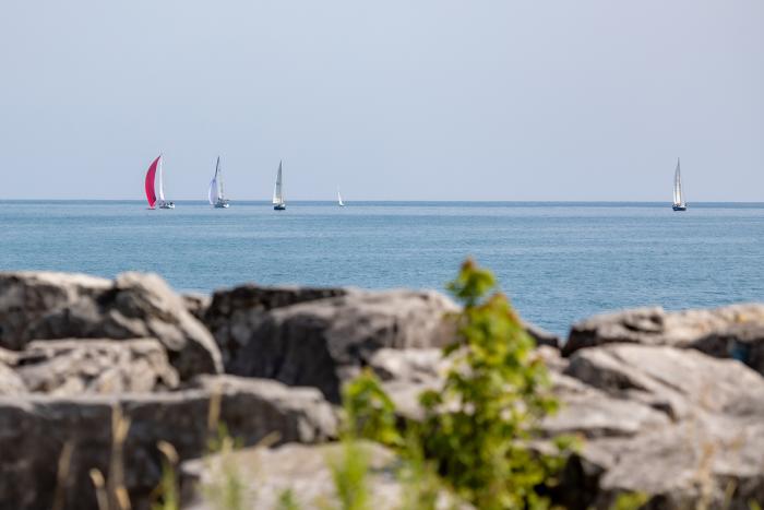 sailboating on Lake Michigan in Kenosha