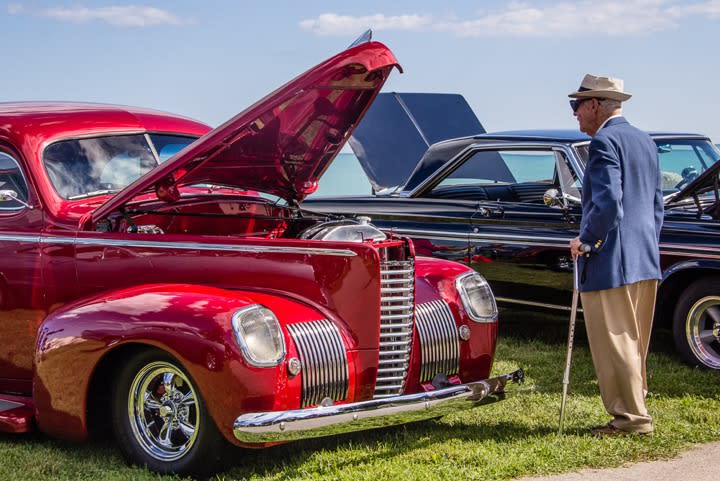 car show at Anderson Arts Center