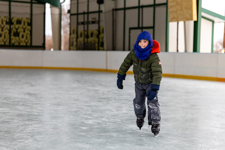 Ice Rink at Hansen Park in Bristol, Wisconsin