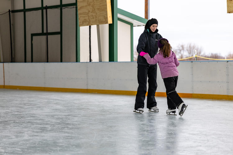 Ice Rink at Hansen Park in Bristol, Wisconsin