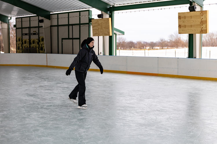 Ice Rink at Hansen Park in Bristol, Wisconsin
