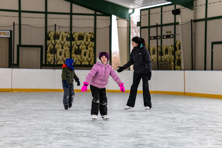 Ice Rink at Hansen Park in Bristol, Wisconsin