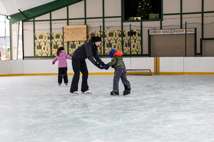 Ice Rink at Hansen Park in Bristol, Wisconsin