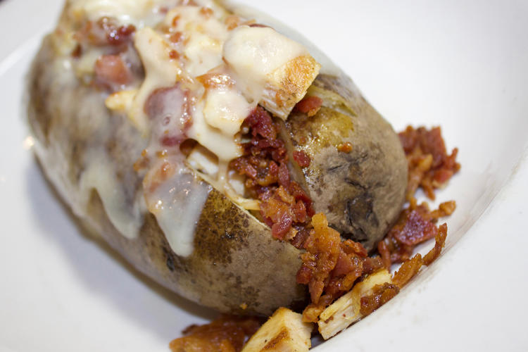 baked potato at Kaiser's Pizza and Pub of Kenosha