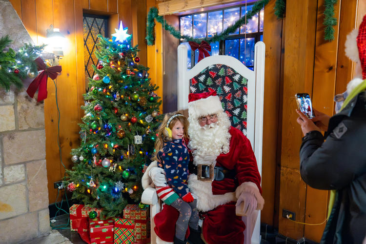 Santa at Magic At Muni 2024 Opening Night