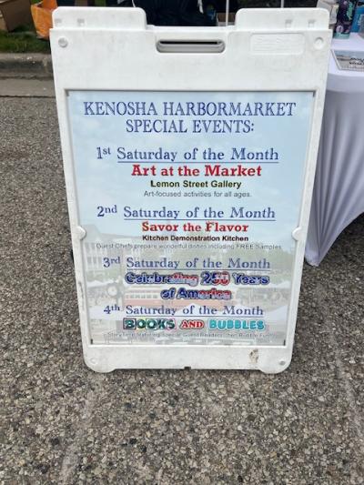 Kenosha HarborMarket events board