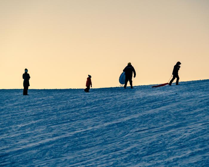 Sledding at Petrifying Springs Park