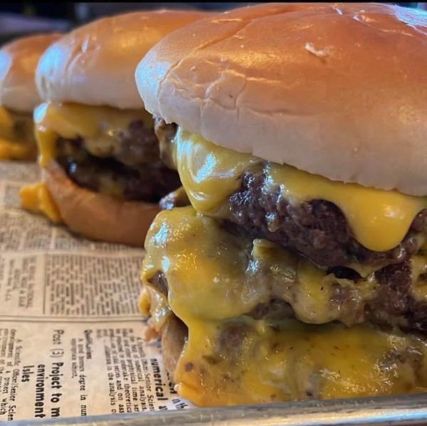 Double Stack Burger at Johnny'Z Pour House