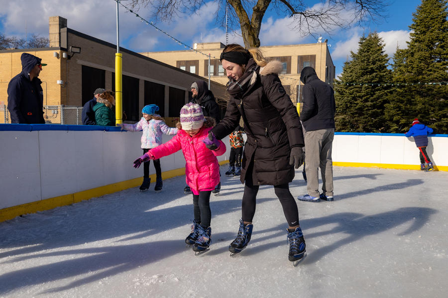 Ice Skating at Veterans Memorial Park