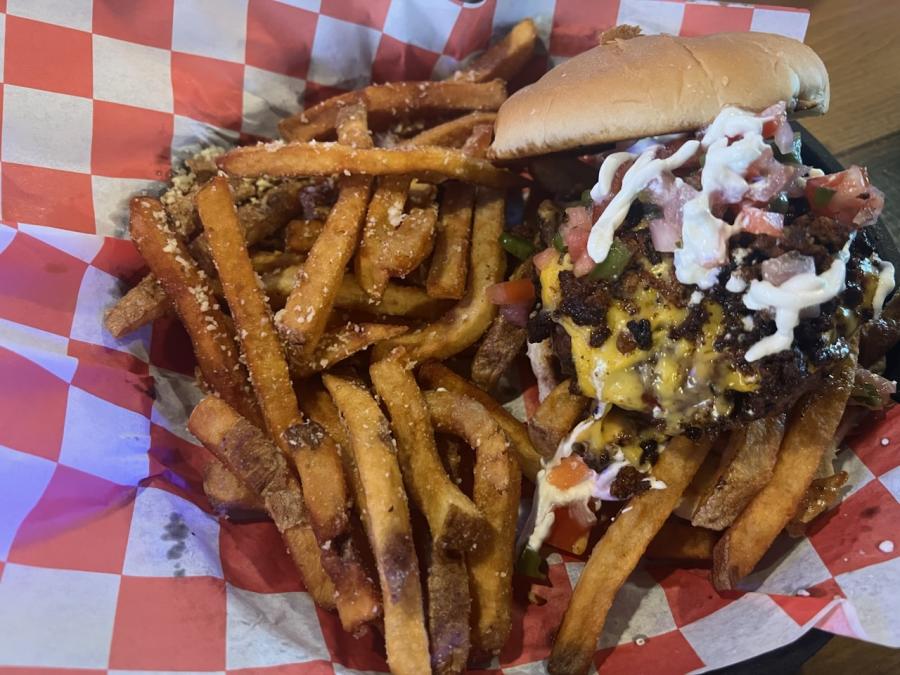 Burger of the Week with Parmesan Fries at The Garage