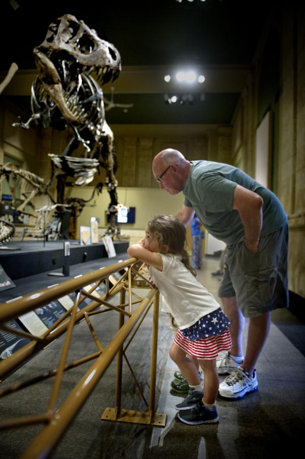 family at Dinosaur Discovery Museum