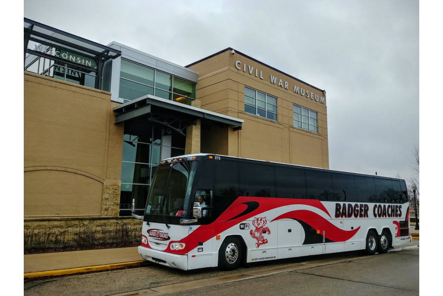 bus outside The Civil War Museum