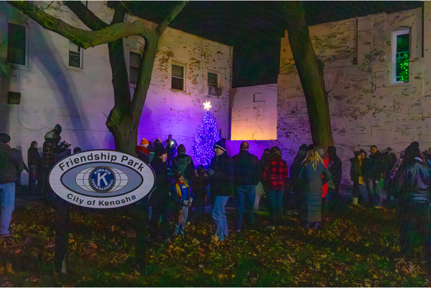 tree lighting in Friendship Park