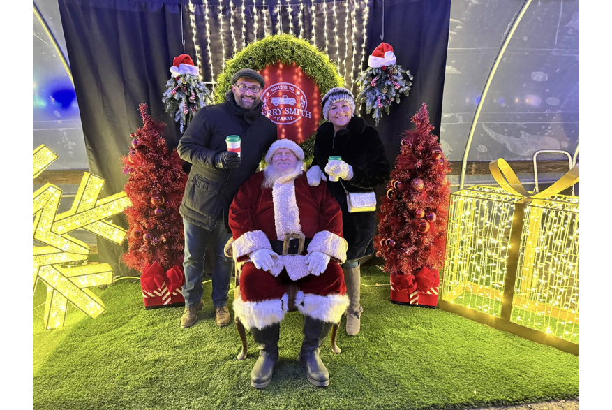 With Santa at Jerry Smith Farm