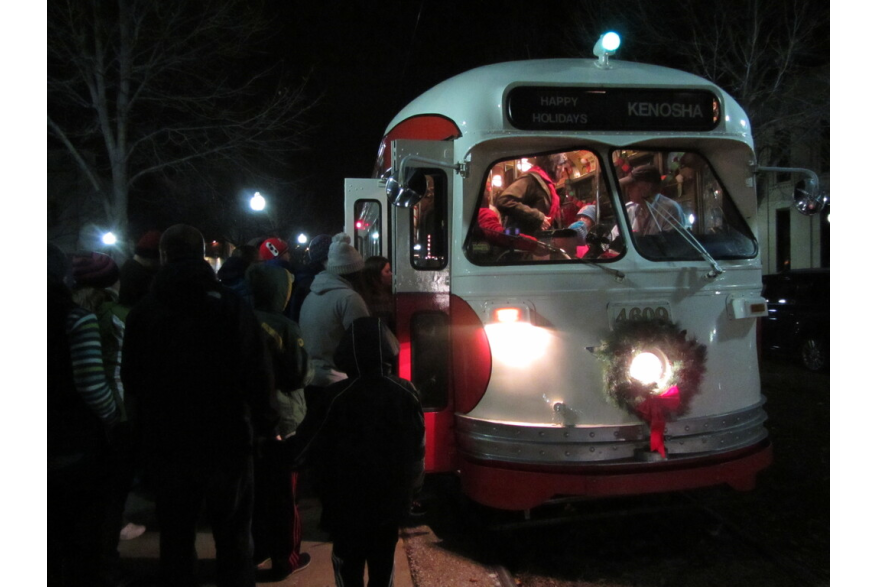 Kenosha Electric Streetcar at the holidays