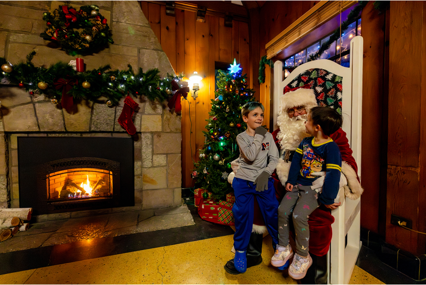 Santa at Magic At Muni 2024 Opening Night