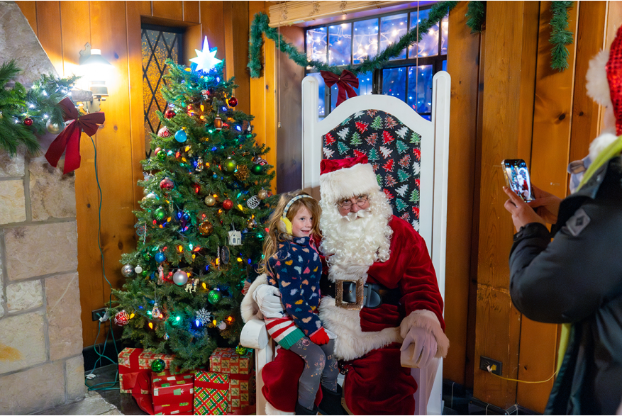 Santa at Magic At Muni 2024 Opening Night