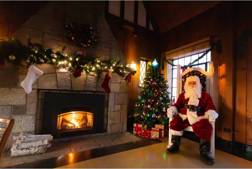 Santa at Magic At Muni 2024 Opening Night