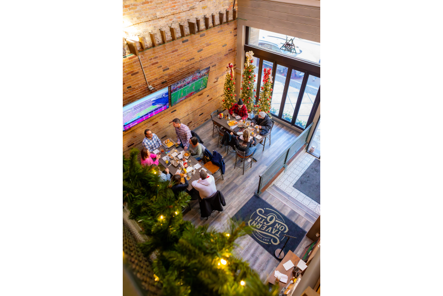 Tavern on 6th during holidays