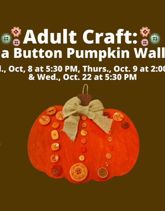 Adult Craft: Button Pumpkin Wall Art