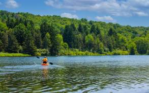 Kayaking in Lackawanna State Park in North Abington Township, PA