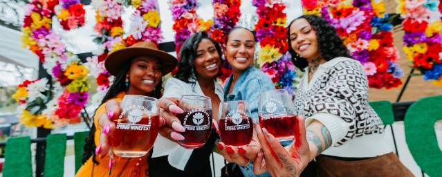 womens holding wine glasses at Spring Wine Festival at Montage Mountain Resorts