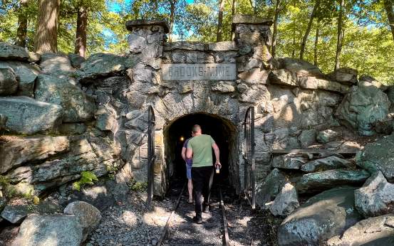 People entering the Brooks Mine at Nay Aug Park in Scranton, PA