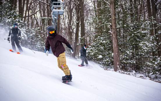 People snowboarding at Montage Mountain Ski Resort